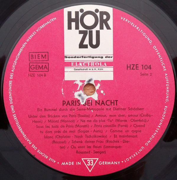 Various : Paris Bei Nacht - Ein Bummel Durch Die Seine-Metropole Mit 21 Weltstars (LP, Comp)