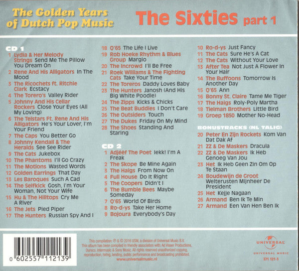 Various : The Golden Years Of Dutch Pop Music - The Sixties part 1 (Hits & Tips 1960-1967) (2xCD, Comp)