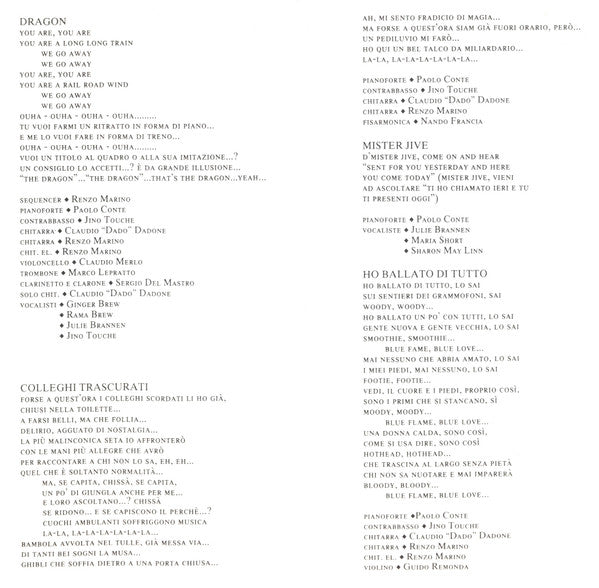 Paolo Conte : Parole D'Amore Scritte A Macchina (CD, Album)