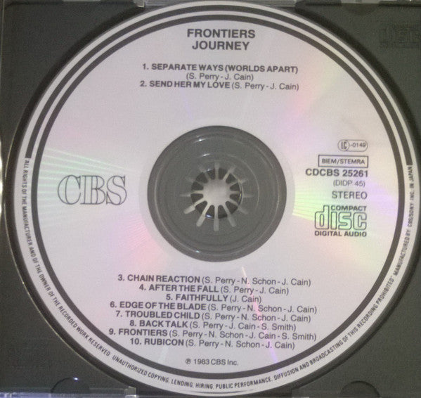 Journey : Frontiers (CD, Album)