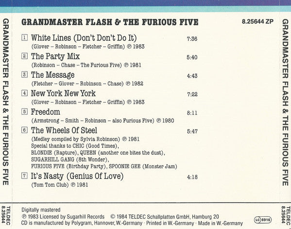 Grandmaster Flash & The Furious Five : Grandmaster Flash & The Furious Five (CD, Comp)