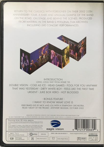 Foreigner : All Access Tonight, Live In Concert 25 (DVD, NTSC)