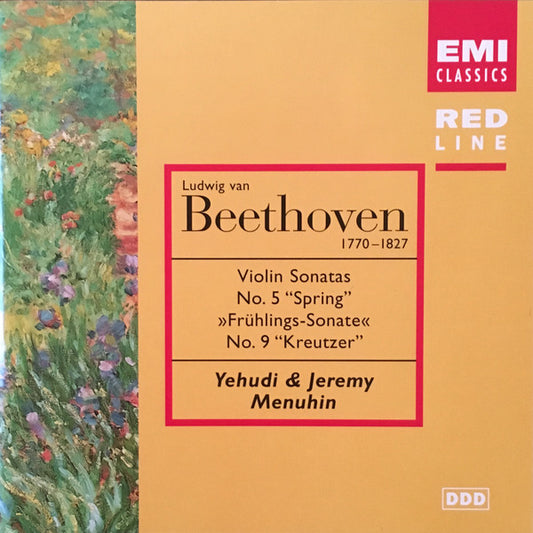 Ludwig van Beethoven, Yehudi Menuhin, Jeremy Menuhin : Violin Sonatas Nos. 5 & 9 (CD, Album, RE)