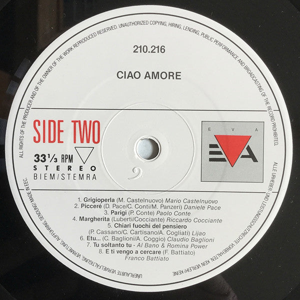 Various : Ciao Amore (LP, Comp)