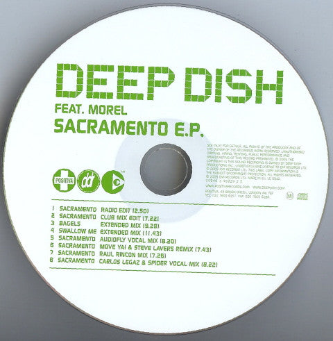 Deep Dish Feat. Richard Morel : Sacramento E.P. (CD, EP, Copy Prot., Car)