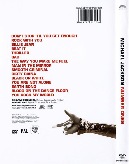 Michael Jackson : Number Ones (DVD-V, Comp, PAL, PCM)