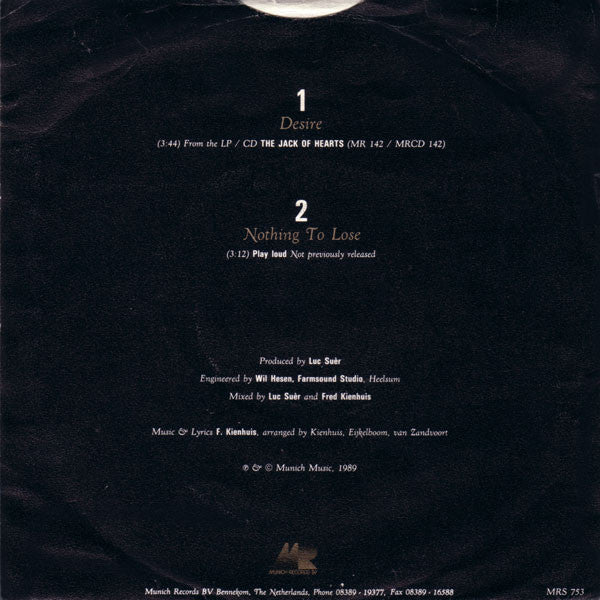 The Jack Of Hearts : Desire (7", Single)