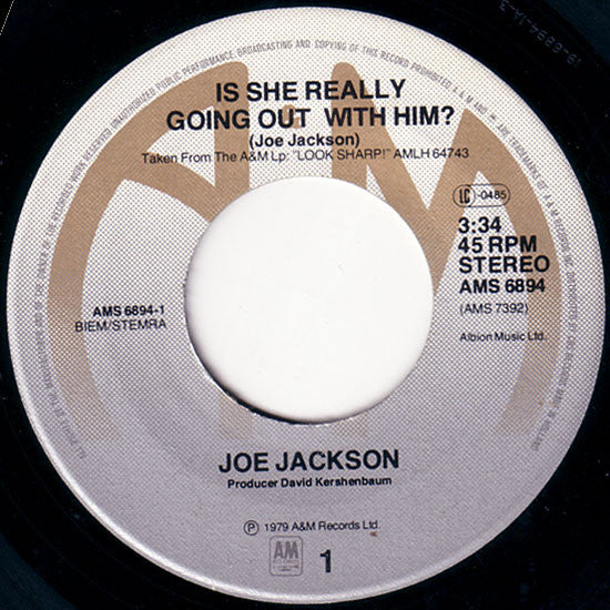 Joe Jackson : Is She Really Going Out With Him? (7", Single)
