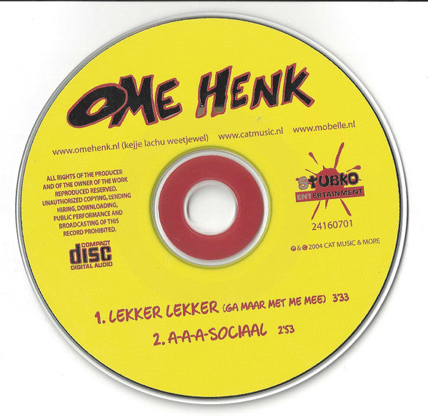 Ome Henk : Lekker Lekker (Ga Maar Met Me Mee) (CD, Single)