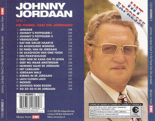 Johnny Jordaan : Deel 2 - De Parel Van De Jordaan (CD, Comp)