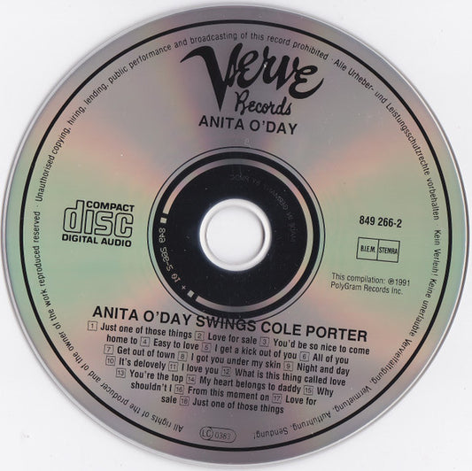 Anita O'Day With Billy May : Anita O'Day Swings Cole Porter (CD, Album, RE, RM)