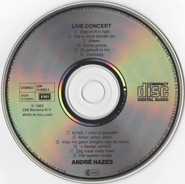 André Hazes : Live Concert (CD, Album)