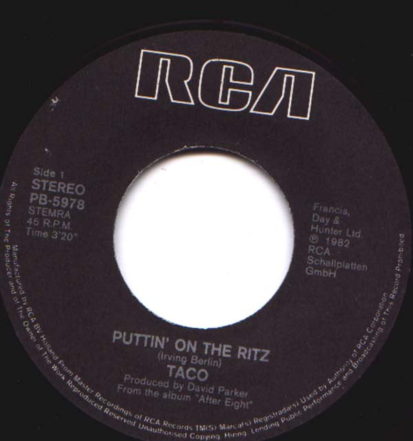 Taco : Puttin' On The Ritz (7", Single)