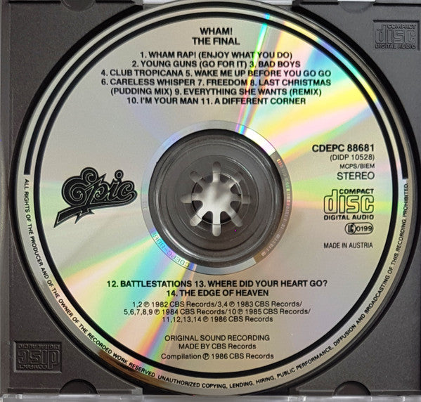 Wham! : The Final (CD, Comp, RE)