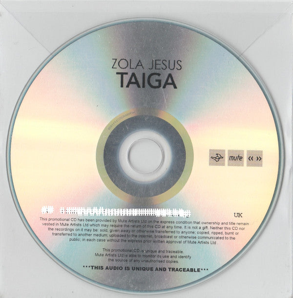 Zola Jesus : Taiga (CDr, Album, Num, Promo)