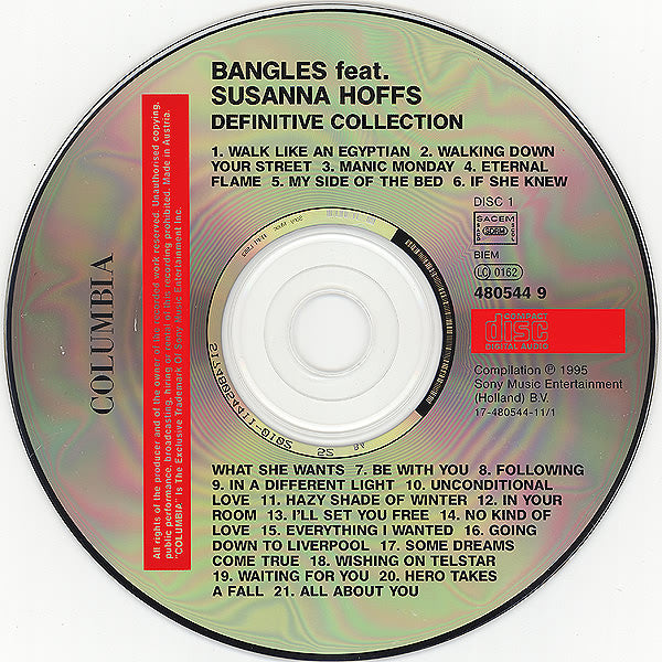 Bangles Featuring Susanna Hoffs : Definitive Collection (CD, Comp)