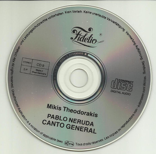 Mikis Theodorakis : Pablo Neruda Canto General (Minimax, Album)