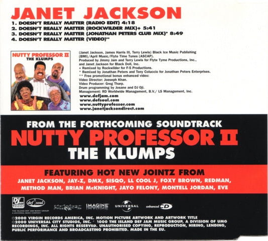 Janet Jackson : Doesn't Really Matter (CD, Single, Enh)