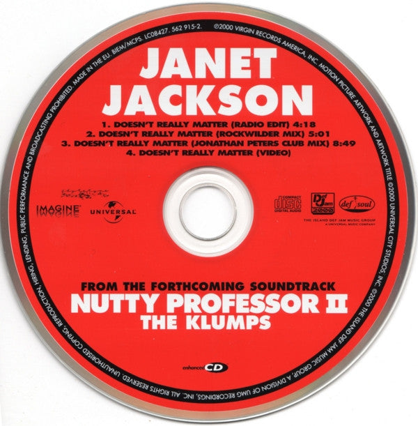 Janet Jackson : Doesn't Really Matter (CD, Single, Enh)