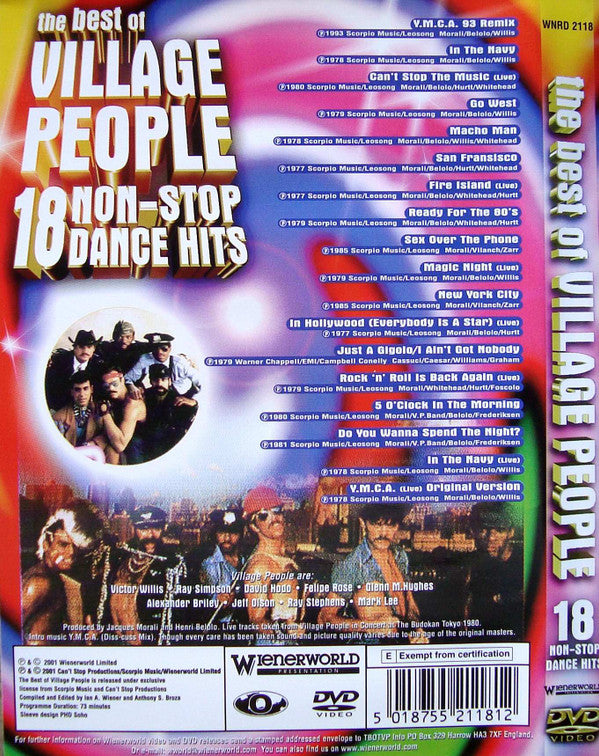 Village People : The Best Of Village People (18 Non-Stop Dance Hits) (DVD-V)