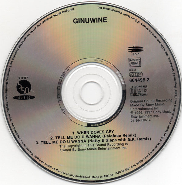 Ginuwine : When Doves Cry (CD, Maxi)