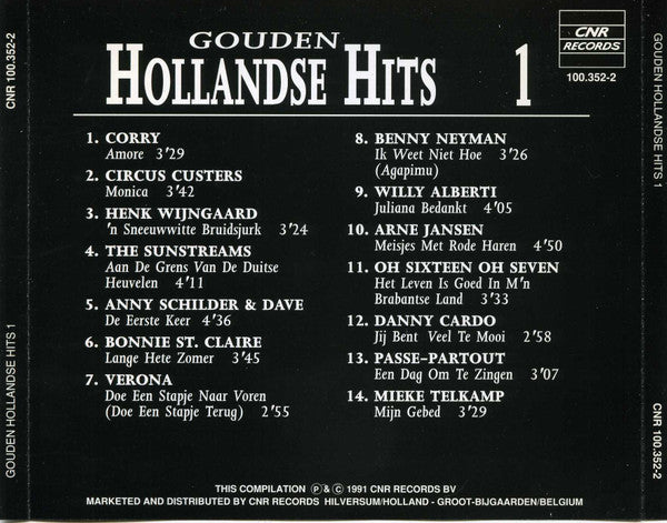 Various : Gouden Hollandse Hits 1 (CD, Comp)