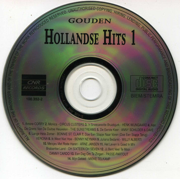 Various : Gouden Hollandse Hits 1 (CD, Comp)