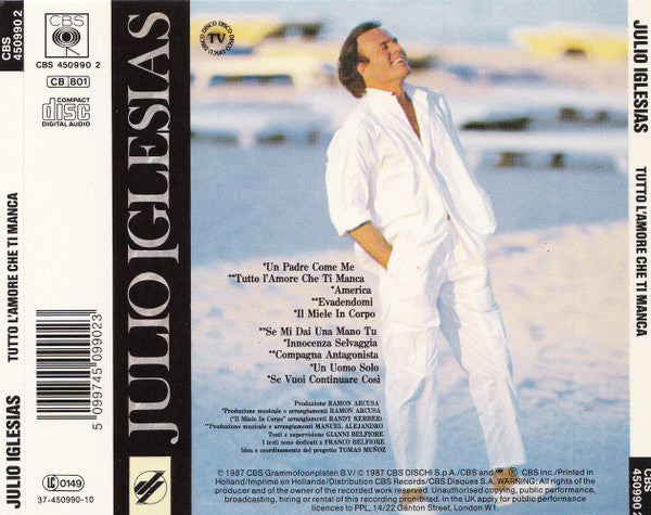 Julio Iglesias : Tutto L'Amore Che Ti Manca (CD, Album)