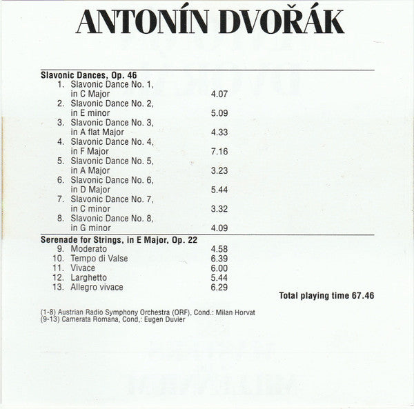 Antonín Dvořák : Slavonic Dances (CD, Comp)
