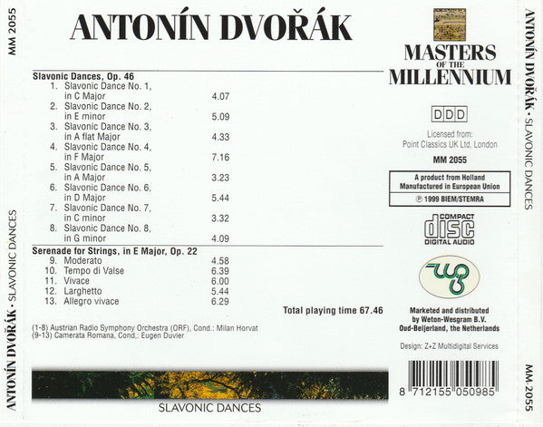 Antonín Dvořák : Slavonic Dances (CD, Comp)