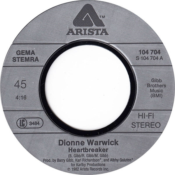 Dionne Warwick : Heartbreaker (7", Single)