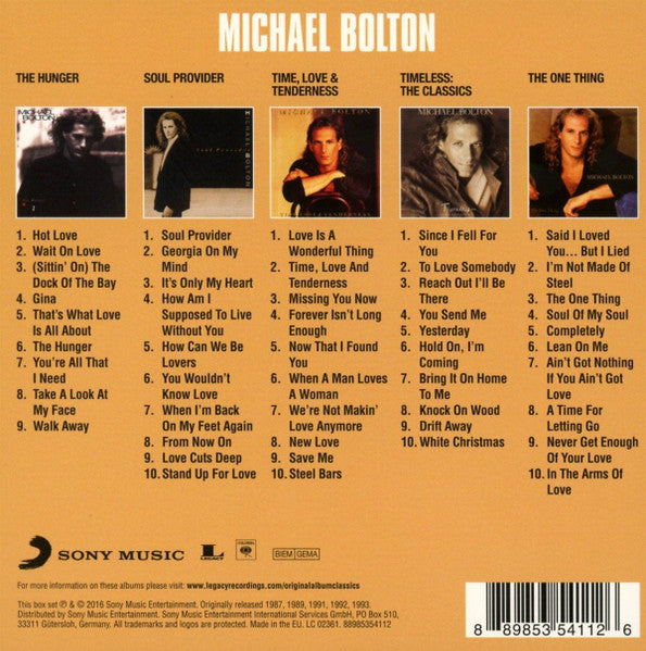 Michael Bolton : Original Album Classics (5xCD, Album, RE + Box, Comp)