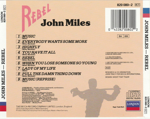 John Miles : Rebel (CD, Album, RE)