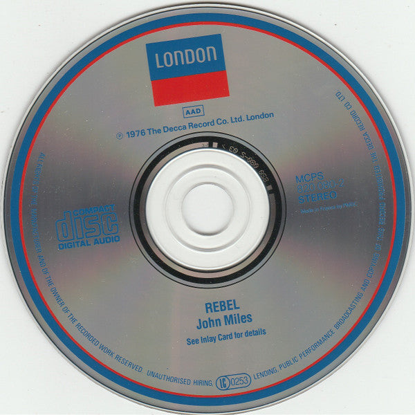 John Miles : Rebel (CD, Album, RE)