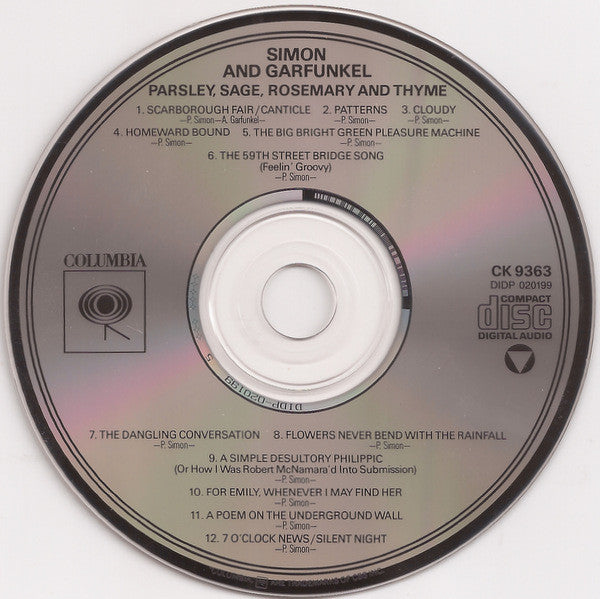 Simon & Garfunkel : Parsley, Sage, Rosemary And Thyme (CD, Album, RE, RP)