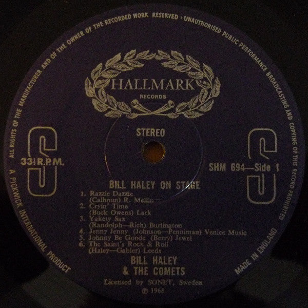 Bill Haley And His Comets : Bill Haley On Stage (LP, Album)