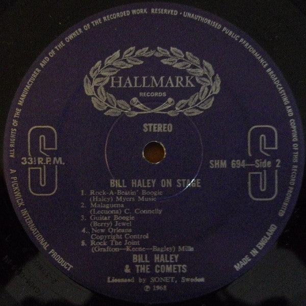 Bill Haley And His Comets : Bill Haley On Stage (LP, Album)