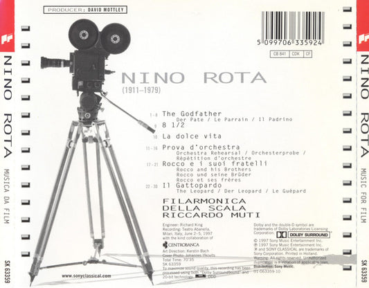 Nino Rota - Riccardo Muti, Filarmonica Della Scala : Music For Film (CD, Album)