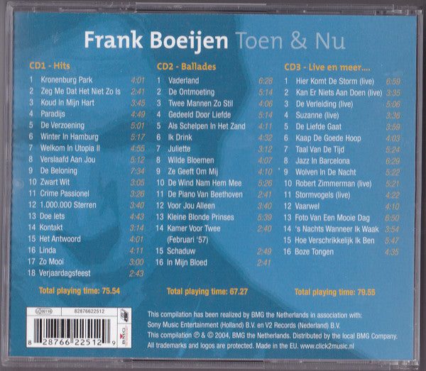 Frank Boeijen : Toen & Nu (De 50 Mooiste Liedjes Van Uw Keuze) (3xCD, Comp, Club, RM, Lyr)