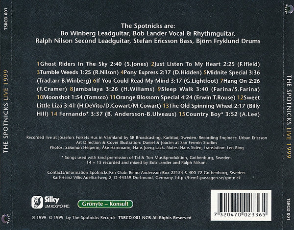 The Spotnicks : Live 1999 (CD, Album)