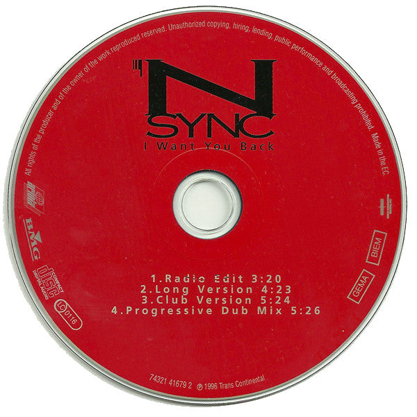 *NSYNC : I Want You Back (CD, Maxi)