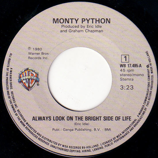 Monty Python : Always Look On The Bright Side Of Life (7", Single)