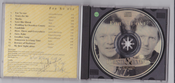 Robert Dickson (3) & Wout Pennings : For No One (CD, Album)