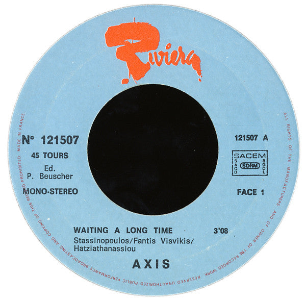 Axis (14) : Waiting A Long Time / Turning Myself  'Nto Energy (7", Single)