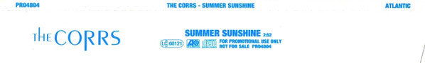 The Corrs : Summer Sunshine (CD, Single, Promo)