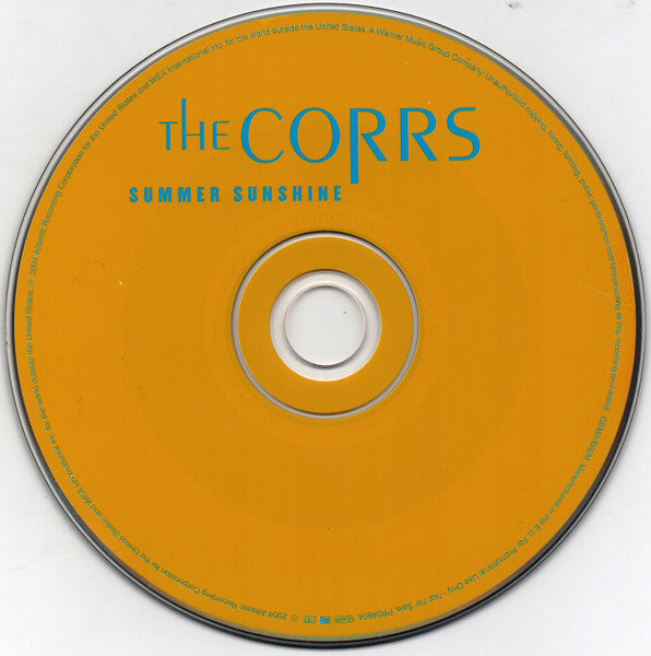The Corrs : Summer Sunshine (CD, Single, Promo)