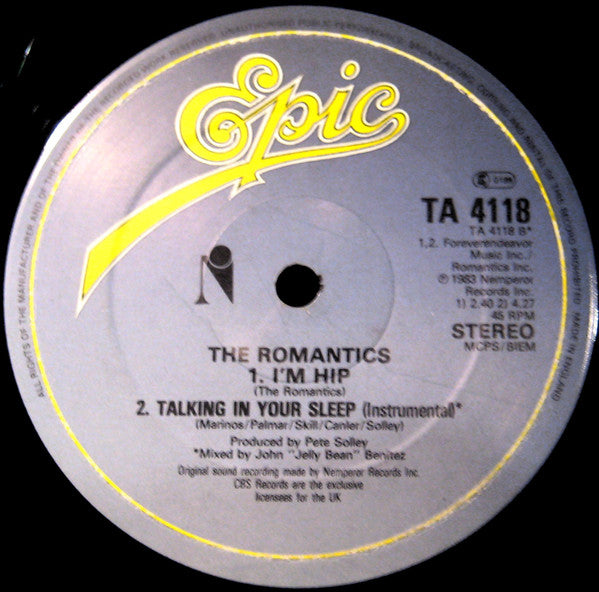 The Romantics : Talking In Your Sleep (12")