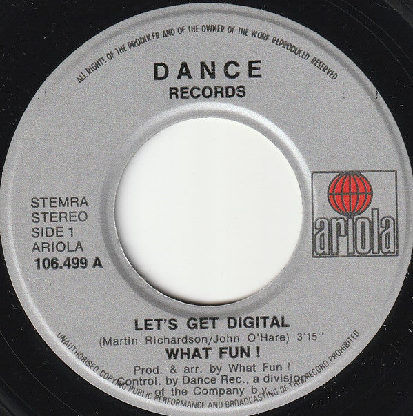 What Fun! : Let's Get Digital (7", Single)