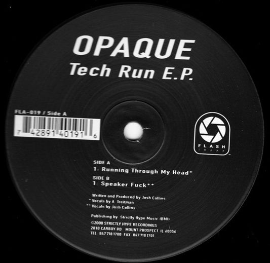Opaque (4) : Tech Run E.P. (12", EP)