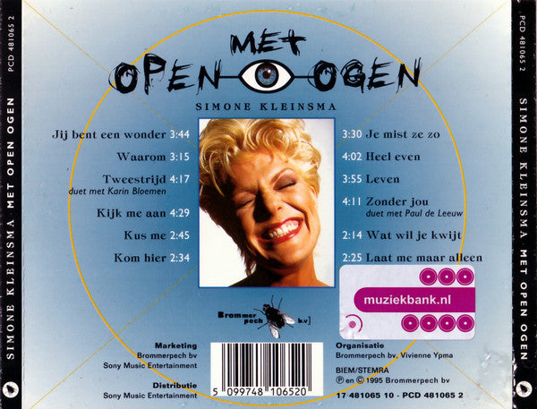 Simone Kleinsma : Met Open Ogen (CD, Album)